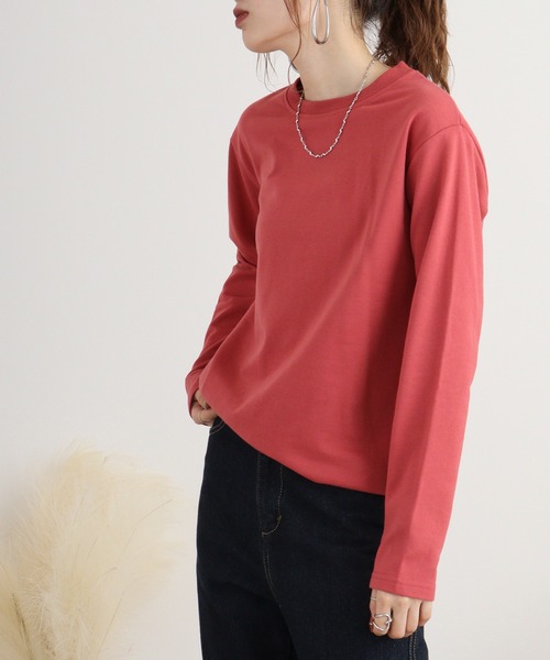 FUNALIVE(ファンアライブ)の「ユニセックス 天竺 裏起毛 無地 ロンT(Tシャツ/カットソー・メンズ・ブラック/グレー/ボルドー/アイボリー/チャコールグレー/アイボリー系・L/LL/M)」の11枚目の写真
