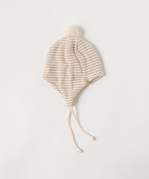 こども ビームス（コドモビームス）の「1+in the family / CARLOTA ポンポン付き ビーニー 2024（6ヵ月～2才）（ニットキャップ/ビーニー・キッズ・ベージュ・T2(6-12m)/T3(12-24m)）」の2枚目の写真