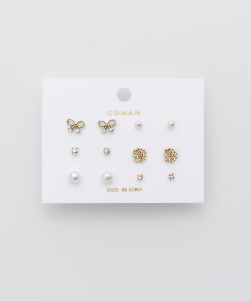 ciite'(シーテ)の「ピアス 6セット / pierce 6 set(ピアス(両耳用)・レディース・シルバー/ゴールド・FREE)」の3枚目の写真