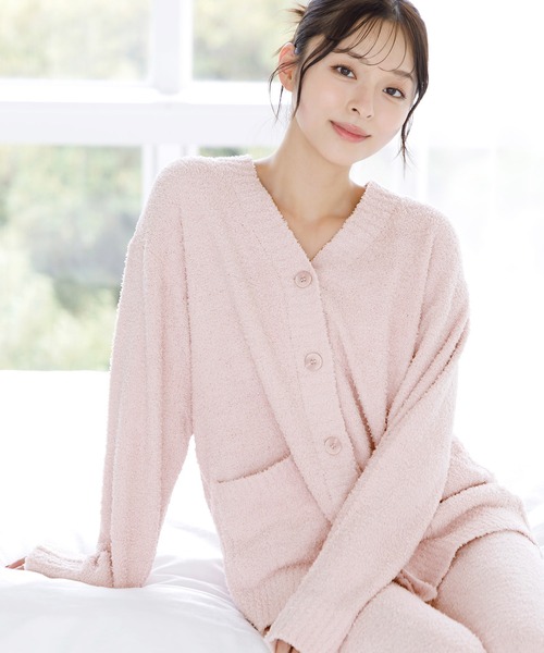 Dita(ディータ)の「モールニットカーディガン上下セット(ルームウェア/パジャマ・レディース・アイボリー/ピンク/ラベンダー/ミント/ブラウン系その他・FREE)」の5枚目の写真