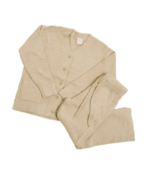 セール】モールニットカーディガン上下セット（ルームウェア/パジャマ