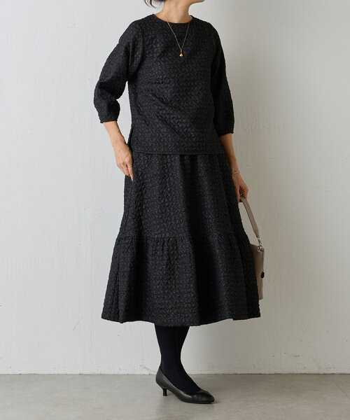 LIVETART（リヴェタート）の「《LIVETART》 ポコポコプルオーバー（シャツ/ブラウス・レディース・ブラック/グリーン・FREE）」の4枚目の写真