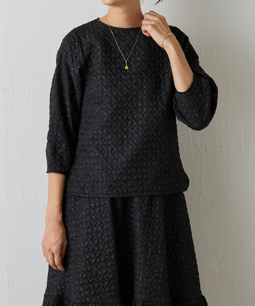 LIVETART（リヴェタート）の「《LIVETART》 ポコポコプルオーバー（シャツ/ブラウス・レディース・ブラック/グリーン・FREE）」の5枚目の写真