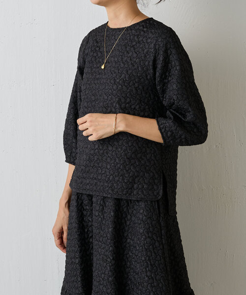 LIVETART（リヴェタート）の「《LIVETART》 ポコポコプルオーバー（シャツ/ブラウス・レディース・ブラック/グリーン・FREE）」の6枚目の写真