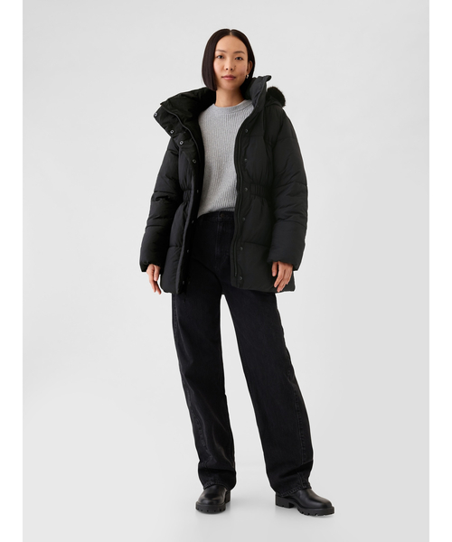 GAP(ギャップ)の「ビッグ パフプリマロフト(R)ジャケット(ダウンジャケット/コート・レディース・ブラック・L/S/M/XS/XXS)」の3枚目の写真