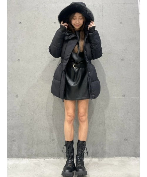 GAP(ギャップ)の「ビッグ パフプリマロフト(R)ジャケット(ダウンジャケット/コート・レディース・ブラック・L/S/M/XS/XXS)」の8枚目の写真