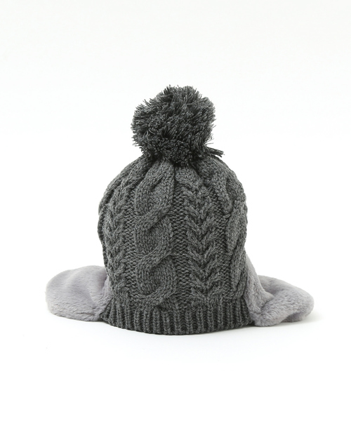 Ruben（ルーベン）の「【RUBEN / ルーベン】イヤーマフ付き裏ボアニットキャップ / RUS-8053（ニットキャップ/ビーニー・レディース・ブルー/アイボリー/ライトグレー/ベージュ/ラベンダー/グレー/ブラック/グレイッシュベージュ・フリー）」の15枚目の写真