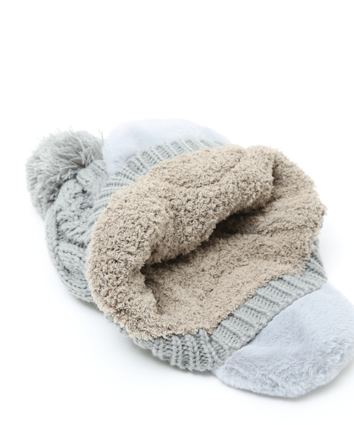 Ruben（ルーベン）の「【RUBEN / ルーベン】イヤーマフ付き裏ボアニットキャップ / RUS-8053（ニットキャップ/ビーニー・レディース・ブルー/アイボリー/ライトグレー/ベージュ/ラベンダー/グレー/ブラック/グレイッシュベージュ・フリー）」の17枚目の写真