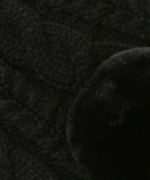 Ruben（ルーベン）の「【RUBEN / ルーベン】イヤーマフ付き裏ボアニットキャップ / RUS-8053（ニットキャップ/ビーニー・レディース・ブルー/アイボリー/ライトグレー/ベージュ/ラベンダー/グレー/ブラック/グレイッシュベージュ・フリー）」の20枚目の写真