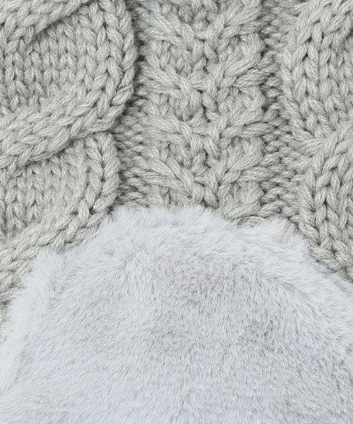 Ruben（ルーベン）の「【RUBEN / ルーベン】イヤーマフ付き裏ボアニットキャップ / RUS-8053（ニットキャップ/ビーニー・レディース・ブルー/アイボリー/ライトグレー/ベージュ/ラベンダー/グレー/ブラック/グレイッシュベージュ・フリー）」の21枚目の写真