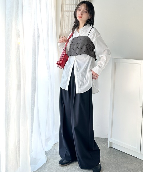classicalelf(クラシカルエルフ)の「大人魅せ♪ドット柄&調整自在2wayリボンキャミソールビスチェ(セットアップ可能)(キャミソール・レディース・チャコール/ブラック・X-LARGE/SMALL/MEDIUM/LARGE)」の11枚目の写真
