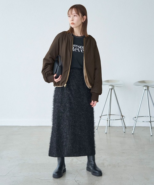 ROPE' PICNIC(ロペピクニック)の「ベロア×タフタリバーシブルブルゾン(ブルゾン・レディース・ダークブラウン/ブラック・38)」の19枚目の写真