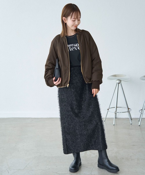 ROPE' PICNIC(ロペピクニック)の「ベロア×タフタリバーシブルブルゾン(ブルゾン・レディース・ダークブラウン/ブラック・38)」の20枚目の写真
