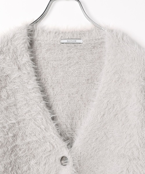 BAYFLOW（ベイフロー）の「[柔らかな着心地]シャギーニットカーディガン（カーディガン/ボレロ・レディース・チャコール/ライトグレー/ブルーグリーン・FREE）」の19枚目の写真