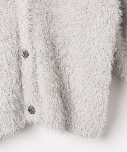 BAYFLOW（ベイフロー）の「[柔らかな着心地]シャギーニットカーディガン（カーディガン/ボレロ・レディース・チャコール/ライトグレー/ブルーグリーン・FREE）」の21枚目の写真