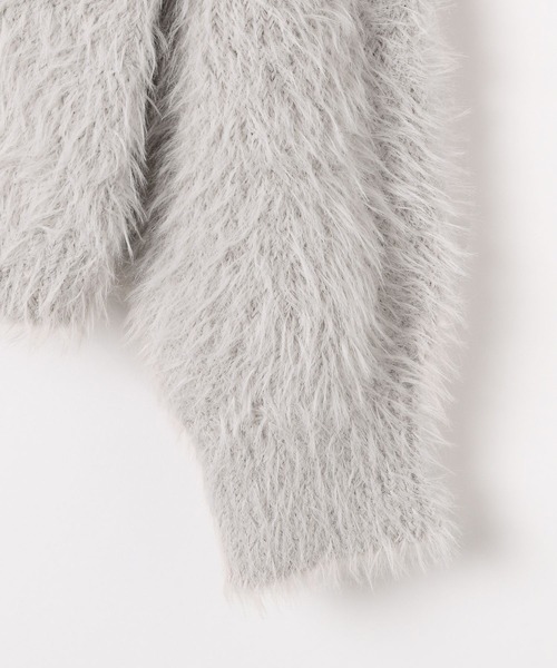 BAYFLOW（ベイフロー）の「[柔らかな着心地]シャギーニットカーディガン（カーディガン/ボレロ・レディース・チャコール/ライトグレー/ブルーグリーン・FREE）」の22枚目の写真