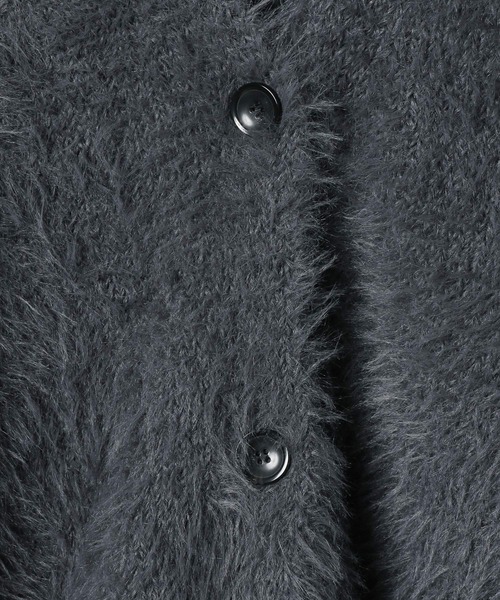 柔らかな着心地]シャギーニットカーディガン（カーディガン/ボレロ