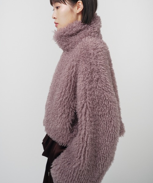セール】NEW CRIMPED FUR CROPPED BLOUSON / ニュークリンプド