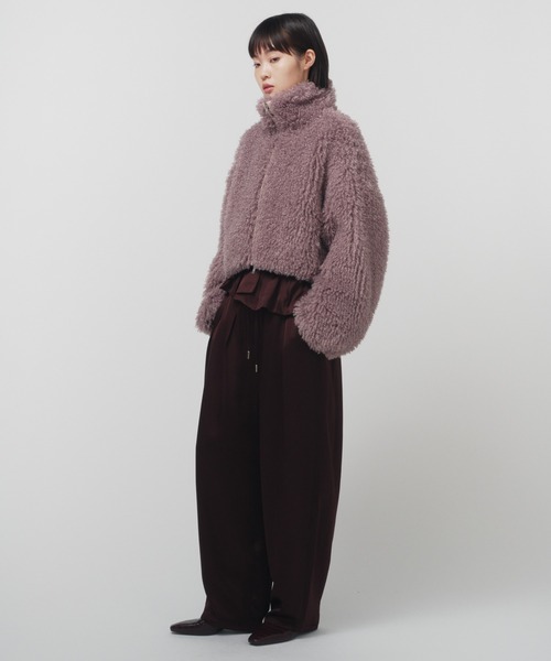 ジャケット・アウター NEW CRIMPED FUR CROPPED BLOUSON セール】NEW CRIMPED FUR CROPPED BLOUSON / ニュークリンプド