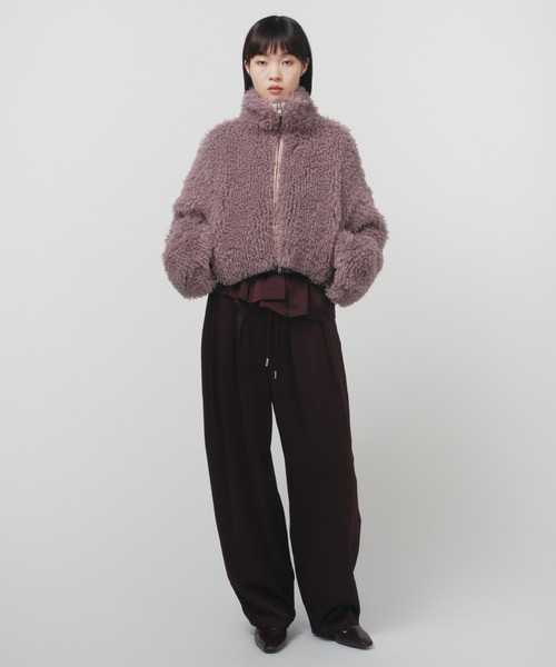 ジャケット・アウター NEW CRIMPED FUR CROPPED BLOUSON NEW CRIMPED FUR CROPPED BLOUSON / ニュークリンプドファー