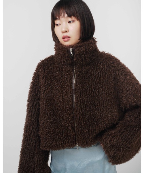 NEW CRIMPED FUR CROPPED BLOUSON / ニュークリンプドファークロップド
