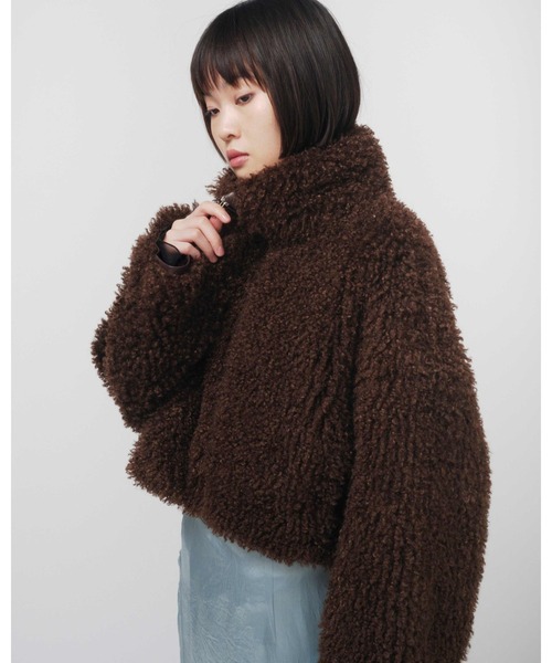 NEW CRIMPED FUR CROPPED BLOUSON / ニュークリンプドファークロップド