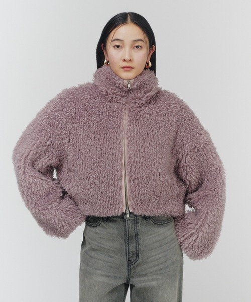 NEW CRIMPED FUR CROPPED BLOUSON / ニュークリンプドファークロップド