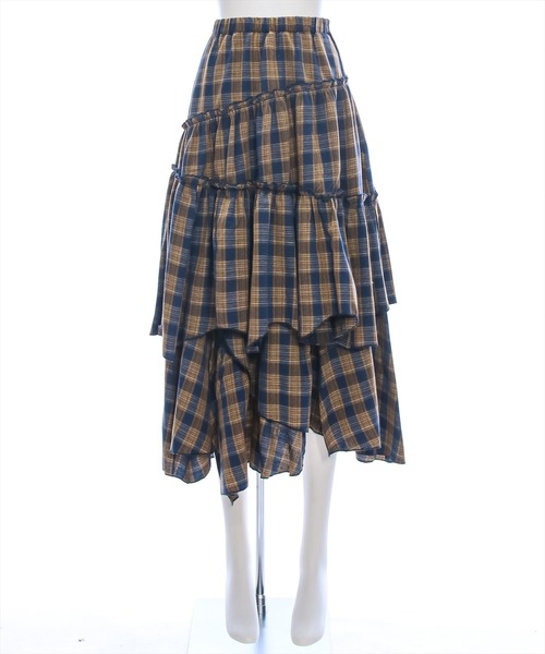 clear（クリア）の「柄ランダムティアードロングスカート[チェック柄 レトロ 大人 骨格ナチュラル] ≪再入荷≫（スカート・レディース・ブルー系その他/ブラック系その他/ブラウン/グレイッシュベージュ・F）」の19枚目の写真