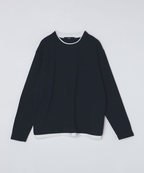 SHIPS Colors(シップス カラーズ)の「SHIPS Colors:〈洗濯機可能〉サカリバ フェイクレイヤード ロングスリーブ カットソー(Tシャツ/カットソー・メンズ・ブラウン/グレー/ブルー・MEDIUM/LARGE/X-LARGE)」の6枚目の写真
