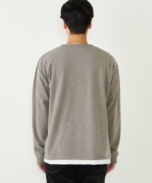 SHIPS Colors(シップス カラーズ)の「SHIPS Colors:〈洗濯機可能〉サカリバ フェイクレイヤード ロングスリーブ カットソー(Tシャツ/カットソー・メンズ・ブラウン/グレー/ブルー・MEDIUM/LARGE/X-LARGE)」の17枚目の写真