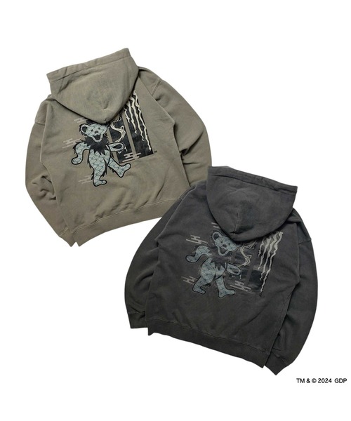 Grateful Dead（グレイトフルデッド）の「RIVER SIDE CULTURE/Grateful Dead(グレイトフルデッド)水墨DEAD BEAR プルパーカー KIDS (M4)（パーカー・キッズ・ベージュ/チャコールグレー・100/120/110/150/140/130/160）」の13枚目の写真