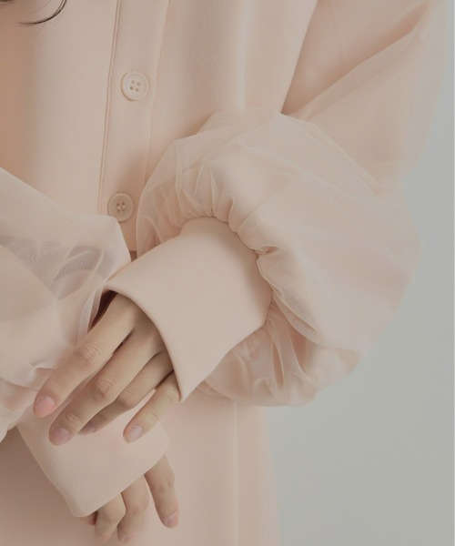 Olu.(オルドット)の「チュールドッキングセットアップ(セットアップ・レディース・ピンク/グレー・0/1)」の4枚目の写真