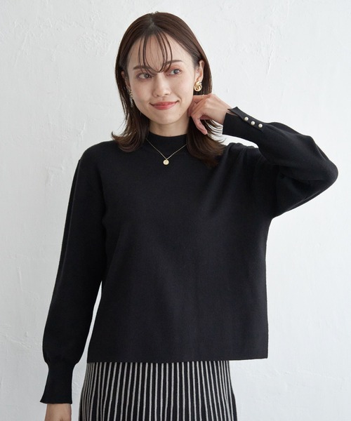 IKKA LOUNGE(イッカラウンジ)の「配色ニットアップ(ワンピース・レディース・ブルー/ベージュ/ブラック・M/L/S)」の9枚目の写真