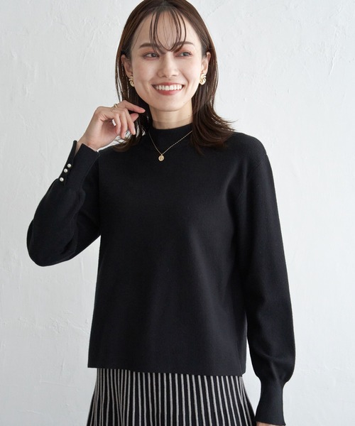 IKKA LOUNGE(イッカラウンジ)の「配色ニットアップ(ワンピース・レディース・ブルー/ベージュ/ブラック・M/L/S)」の13枚目の写真
