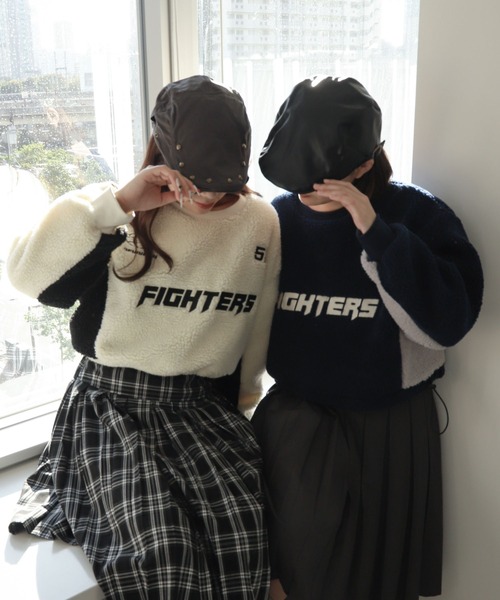 WEGO(ウィゴー)の「WEGO/スポーツグラフィックボアショートプルオーバー(スウェット・レディース・ネイビー/ホワイト・FREE)」の13枚目の写真