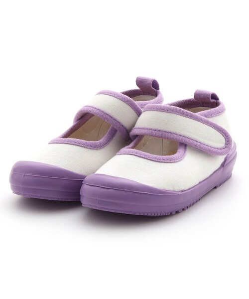 BREEZE（ブリーズ）の「上履き（スリッポン・キッズ・チャコール/パープル/グレー/ベージュ・14/15 /16/17/18/19）」の4枚目の写真