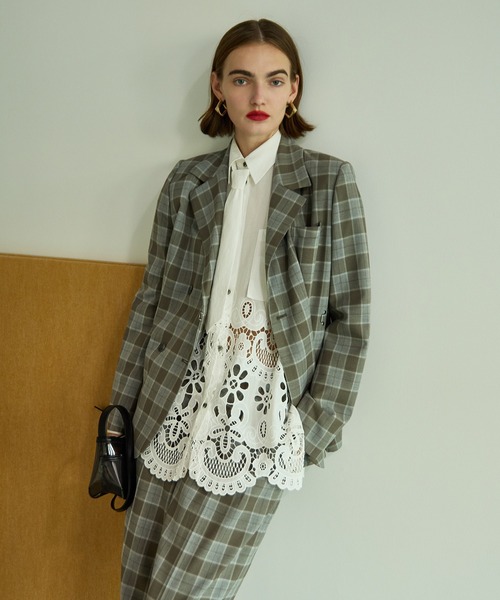 MAISON SPECIAL（メゾンスペシャル）の「2way Hook Design Jacket/2WAYホックジャケット■セットアップ対応■（テーラードジャケット・レディース・グレー/ライトグレー/ブラック/チャコールグレー/ブラウン/カーキ・FREE）」の6枚目の写真