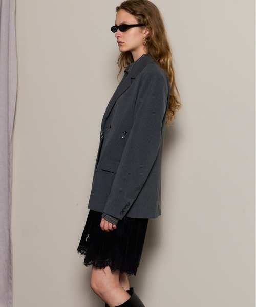 MAISON SPECIAL（メゾンスペシャル）の「2way Hook Design Jacket/2WAYホックジャケット■セットアップ対応■（テーラードジャケット・レディース・グレー/ライトグレー/ブラック/チャコールグレー/ブラウン/カーキ・FREE）」の15枚目の写真