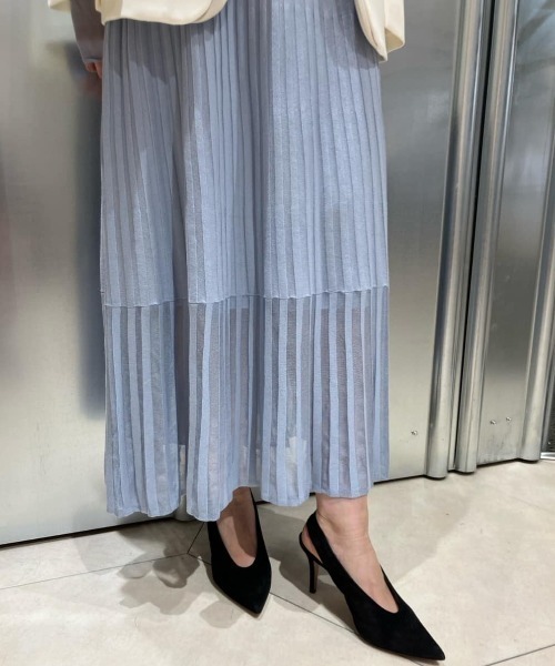 PINKY&DIANNE（ピンキーアンドダイアン）の「◆シアーコンビフレアーニットワンピース（ワンピース・レディース・ブルー系その他3/ネイビー・38）」の21枚目の写真