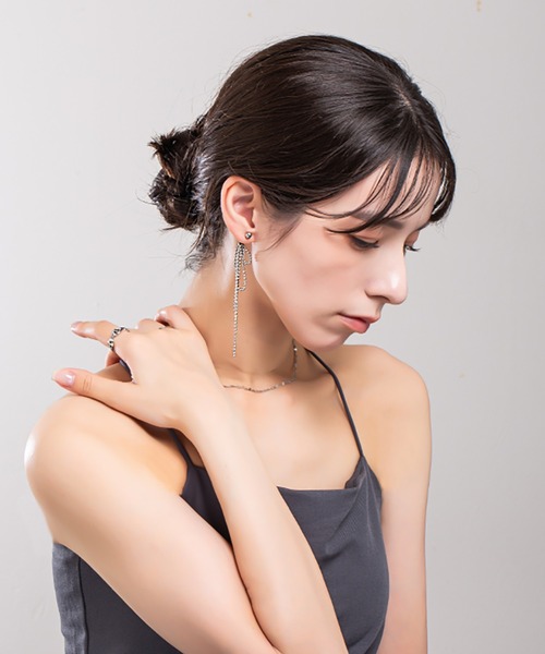kirakiraShop（キラキラショップ）の「リボン モチーフ ボールチェーン ピアス（ピアス（両耳用）・レディース・ゴールド/シルバー・FREE）」の5枚目の写真