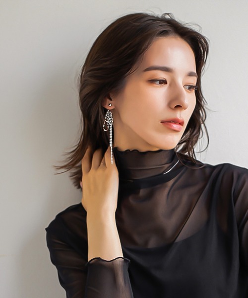 kirakiraShop（キラキラショップ）の「リボン モチーフ ボールチェーン ピアス（ピアス（両耳用）・レディース・ゴールド/シルバー・FREE）」の8枚目の写真
