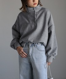 アンチピリング加工裏起毛ハイネックプルオーバー