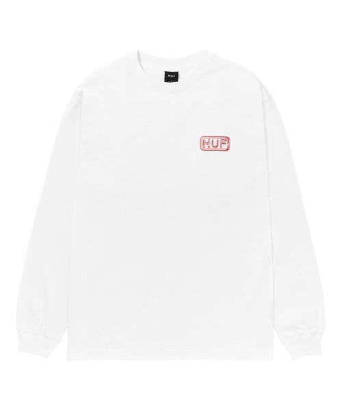 HUF（ハフ）の「MASHUP LS TEE（Tシャツ/カットソー・メンズ・ホワイト/ブラック/ナチュラル・XX-LARGE/X-SMALL/LARGE/X-LARGE/MEDIUM/SMALL）」の5枚目の写真
