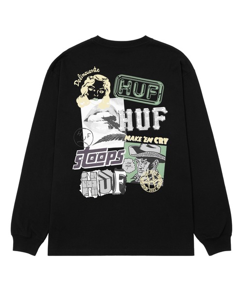 HUF（ハフ）の「MASHUP LS TEE（Tシャツ/カットソー・メンズ・ホワイト/ブラック/ナチュラル・XX-LARGE/X-SMALL/LARGE/X-LARGE/MEDIUM/SMALL）」の8枚目の写真
