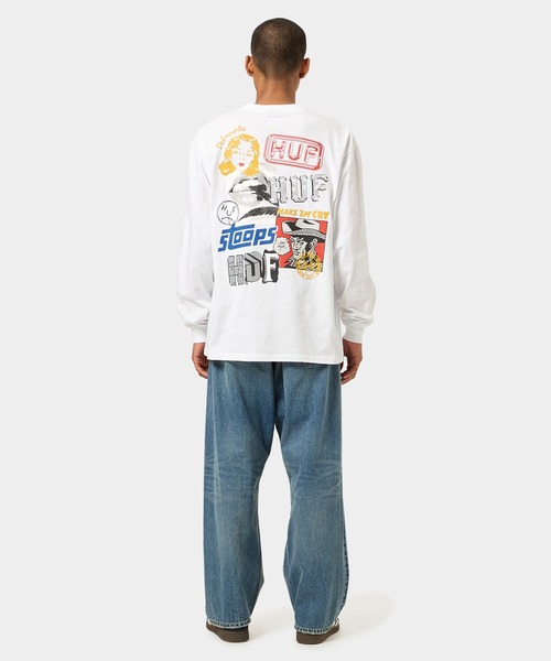 HUF（ハフ）の「MASHUP LS TEE（Tシャツ/カットソー・メンズ・ホワイト/ブラック/ナチュラル・XX-LARGE/X-SMALL/LARGE/X-LARGE/MEDIUM/SMALL）」の17枚目の写真