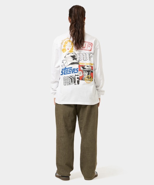HUF（ハフ）の「MASHUP LS TEE（Tシャツ/カットソー・メンズ・ホワイト/ブラック/ナチュラル・XX-LARGE/X-SMALL/LARGE/X-LARGE/MEDIUM/SMALL）」の19枚目の写真