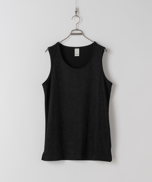 Striped crepe tank top/楊柳タンクトップ（タンクトップ