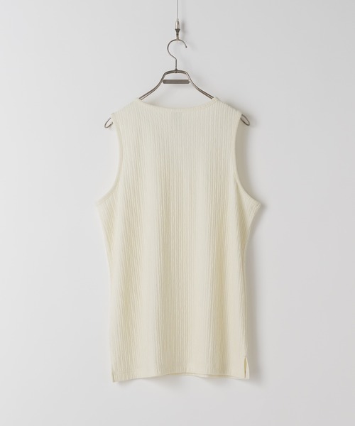 Striped crepe tank top/楊柳タンクトップ（タンクトップ