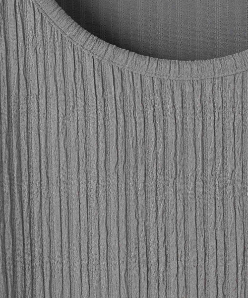 CASPER JOHN（キャスパージョン）の「Striped crepe tank top/楊柳タンクトップ（タンクトップ・メンズ・グレイッシュブルー/アイボリー/ブラック/ライトグレー/ピンク/ミント/マスタード/ブルー/グレー/ブラウン・X-SMALL/SMALL/MEDIUM/LARGE）」の19枚目の写真