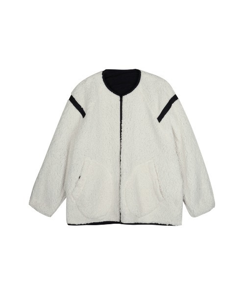 JNBY（ジェーエヌビーワイ）の「Reversible Round-neck Boa Jacket / リバーシブルジャケット（その他アウター・メンズ・ブラック・44/46）」の14枚目の写真